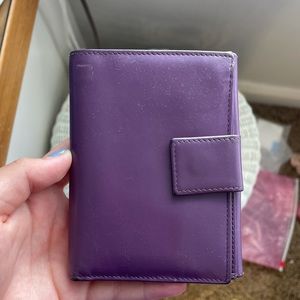 AUTHENTIC VINTAGE PURPLE LEATHER PRADA WALLET